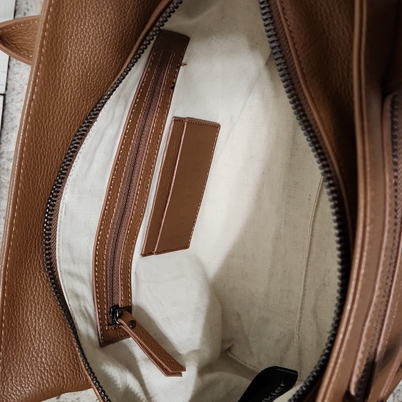NWT Botkier Trigger Leather Satchel, Caramel. - Picture 7 of 12